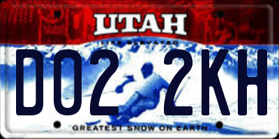 UT license plate D022KH