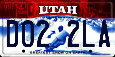 UT license plate D022LA