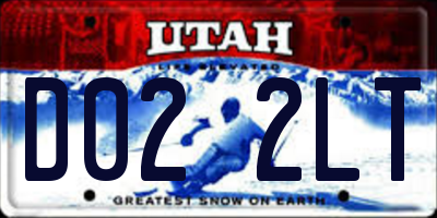UT license plate D022LT