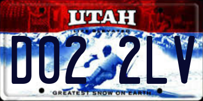 UT license plate D022LV