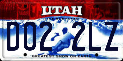 UT license plate D022LZ