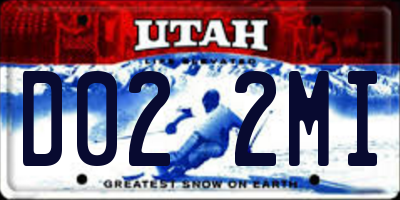 UT license plate D022MI