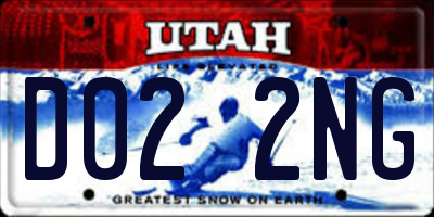 UT license plate D022NG