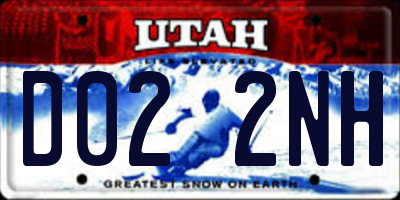 UT license plate D022NH