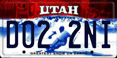 UT license plate D022NI