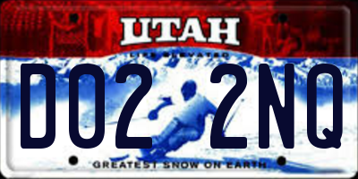 UT license plate D022NQ