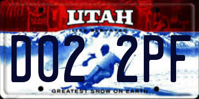 UT license plate D022PF