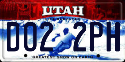 UT license plate D022PH