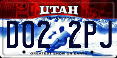UT license plate D022PJ