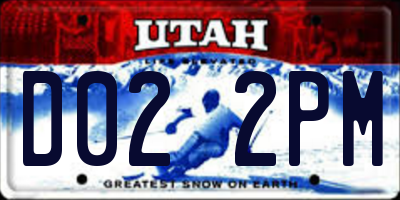 UT license plate D022PM