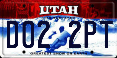 UT license plate D022PT