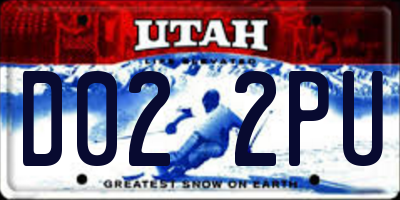 UT license plate D022PU