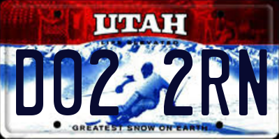 UT license plate D022RN