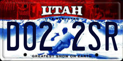 UT license plate D022SR