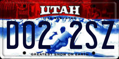 UT license plate D022SZ