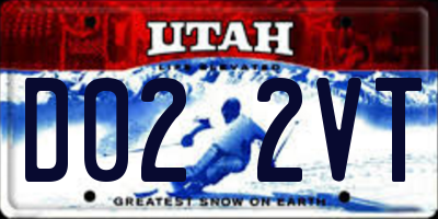 UT license plate D022VT