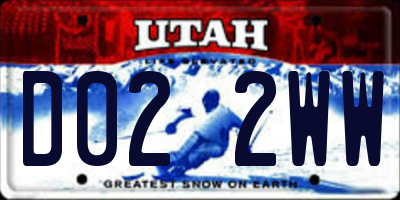 UT license plate D022WW
