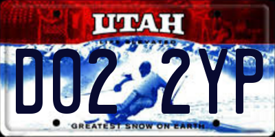 UT license plate D022YP