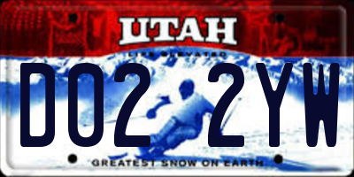 UT license plate D022YW