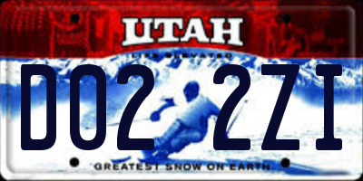 UT license plate D022ZI
