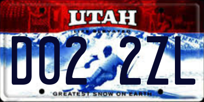 UT license plate D022ZL