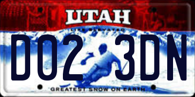 UT license plate D023DN