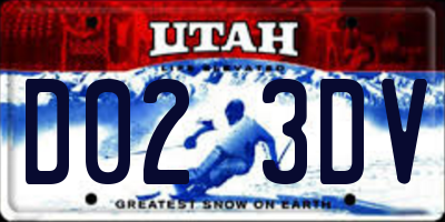 UT license plate D023DV