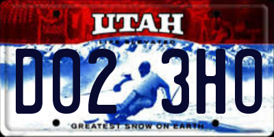 UT license plate D023HO