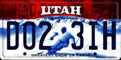 UT license plate D023IH