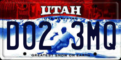 UT license plate D023MQ