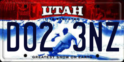 UT license plate D023NZ