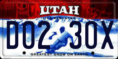 UT license plate D023OX