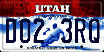 UT license plate D023RQ