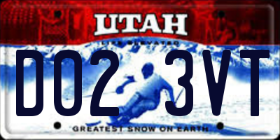 UT license plate D023VT