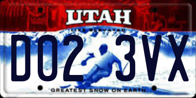 UT license plate D023VX