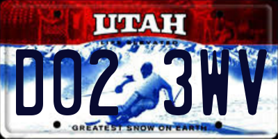 UT license plate D023WV