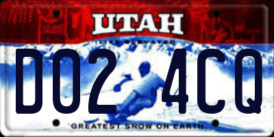 UT license plate D024CQ