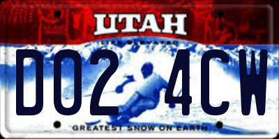 UT license plate D024CW