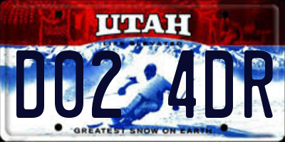 UT license plate D024DR