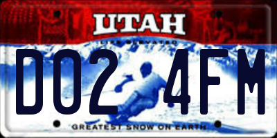 UT license plate D024FM