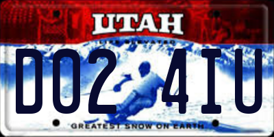UT license plate D024IU