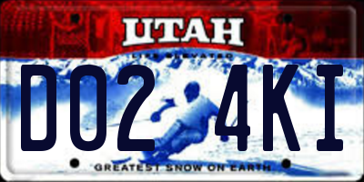 UT license plate D024KI