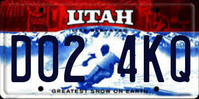 UT license plate D024KQ