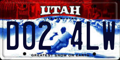 UT license plate D024LW