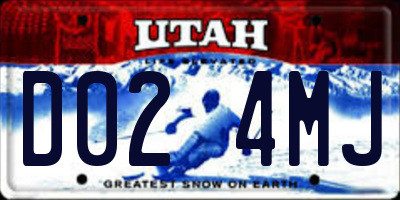 UT license plate D024MJ