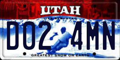 UT license plate D024MN
