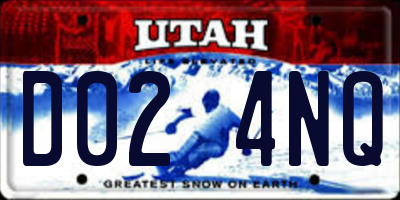 UT license plate D024NQ