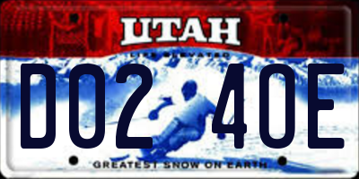 UT license plate D024OE