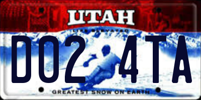 UT license plate D024TA