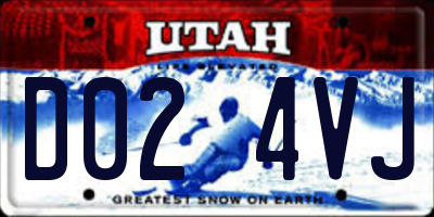 UT license plate D024VJ